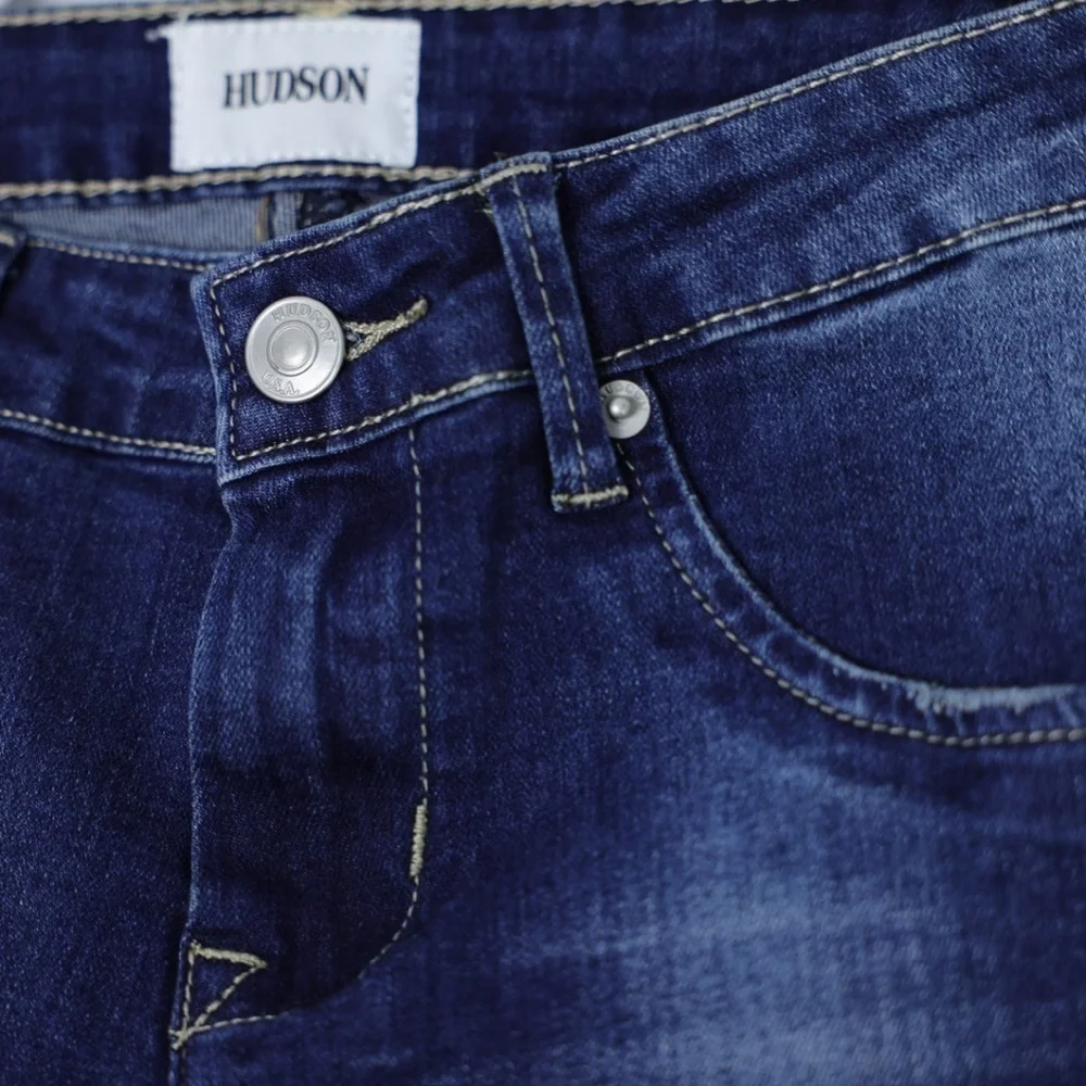 Hudson distressed blue jeans, girls’ size 14